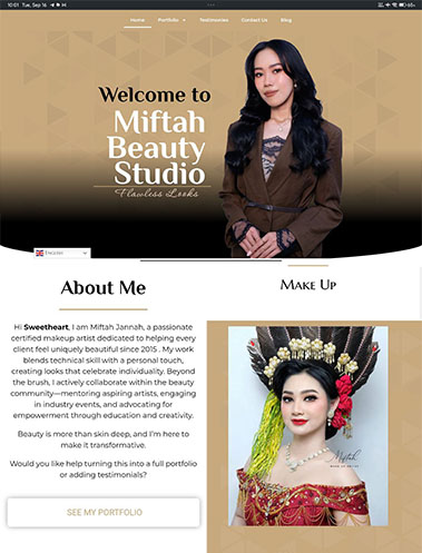 Miftah Beauty Studio Website